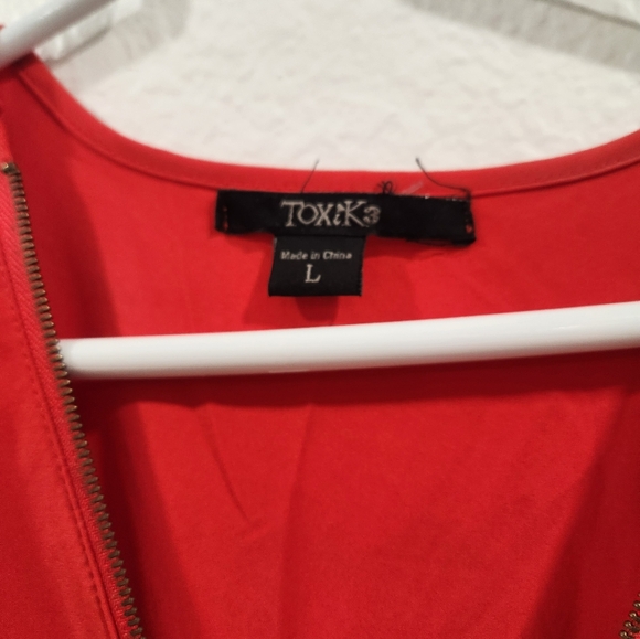 Red Women's Jumpsuit - Picture 3 of 3